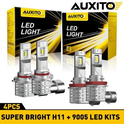 720000LM 9005 H11 Combo LED Bulb Conversion Kit Hi Headlight Low Beam Cool White