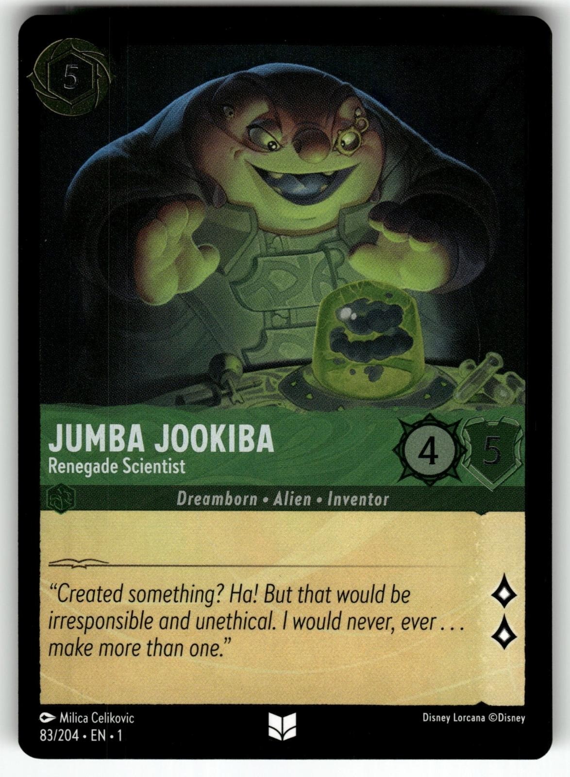 Jumba Jookiba - Renegade Scientist 83/204 The First Chapter Lorcana Cold Foil NM