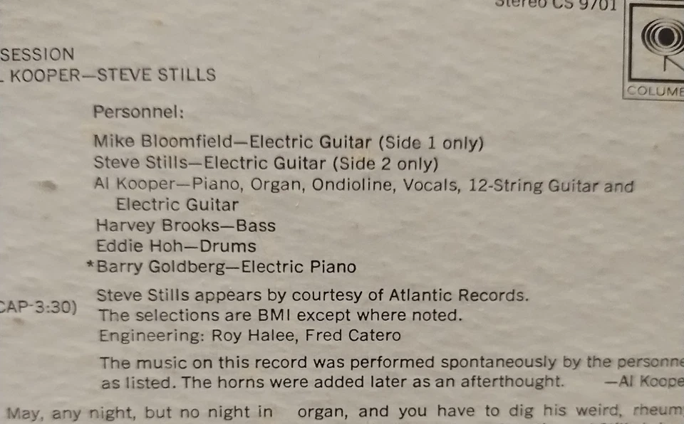 AL KOOPER-MIKE BLOOMFIELD-STILLS Super Session 2-EYE 1968 COLUMBIA LP Psych Rock - Image 4 of 4