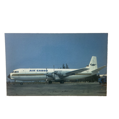 Postkarte AK Flugzeug Flieger Air Gabon TR-LBA Vickers Vanguard Ungelaufen