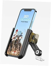 Motorcycle Phone Mount, 1S Quick Release Anti Shake Motorbike Phone Holder for 