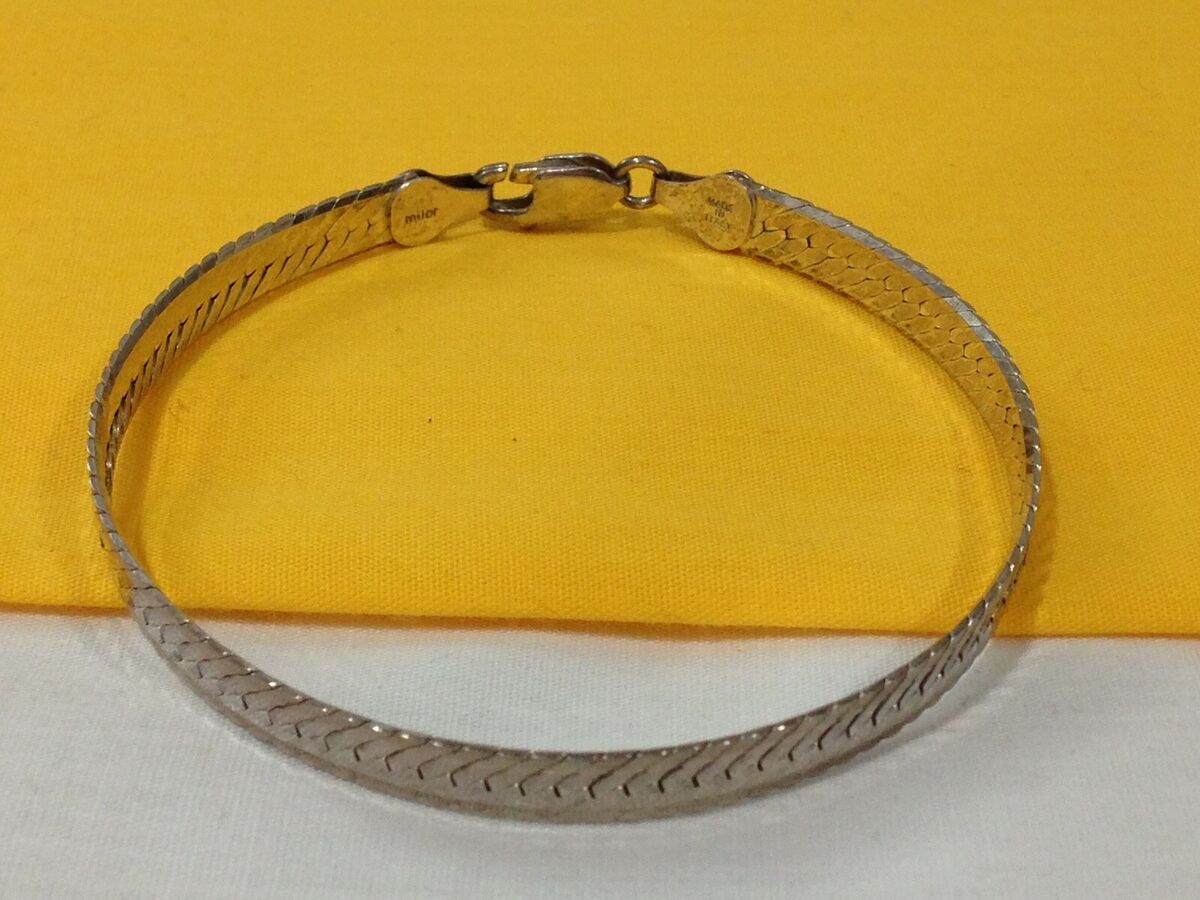 Vintage Italy 925 Milor Sterling Silver Herringbone Style Vintage Italy 925 Milor Sterling Silver Herringbone Style