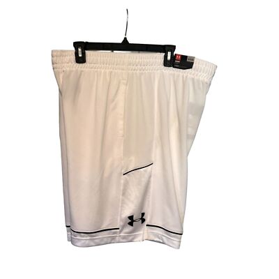 Under Armour Men's Baseline 12'' Shorts White Sz. 2XL
