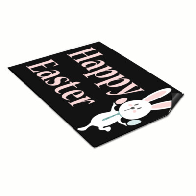 Car Magnet Set of 2 Happy Easter Outdoor Advertising Printing E Industrial Sign