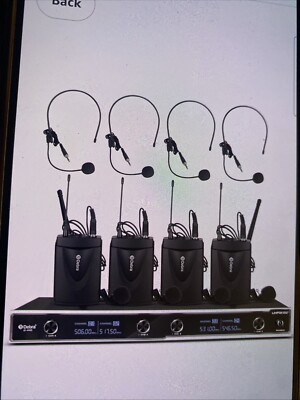 D Debra D-440 UHF 4-Kanal kabelloses Lavalier-Headset-System mit 4 kabellosen Mikrofonen