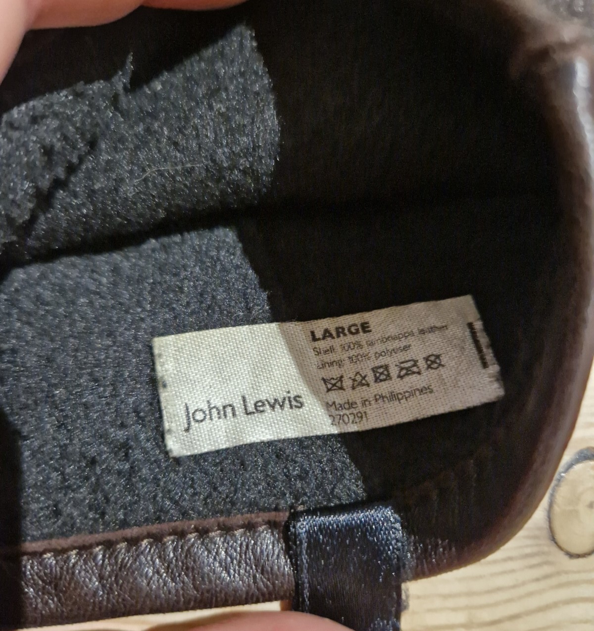 JOHN LEWIS Mens Black LEATHER GLOVES Size LARGE Lambnappa Leather eBay