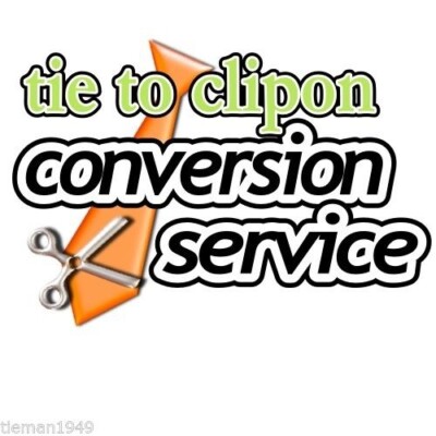 Verwandeln Sie Ihre eigene Krawatte in einen Clip On Conversion Service Senden Sie sie uns!