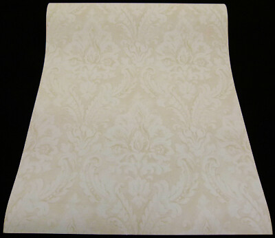 30494-1-) edle Satin Tapete ''New Classics'' Barock Design weiss hellbeige
