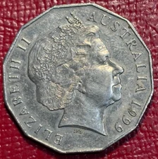 HIGH GRADE XF/AU 1999 AUSTRALIA FIFTY CENTS COIN-MAY632