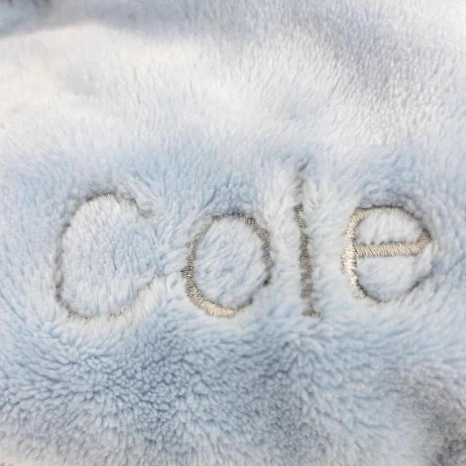 Mantas y más allá elefante azul gris seguridad Lovey Nunu bebé COLE bordado Foto 3 de 4