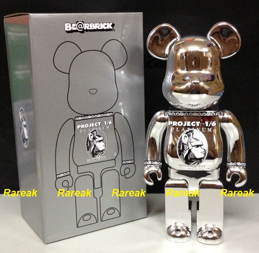 Medicom Bearbrick Centurion AE Card Project 1/6 Silver Chrome 400 