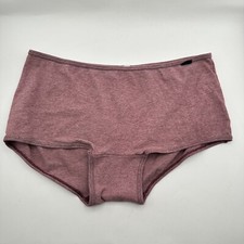 Pink Victoria's Secret Boyshort Panty XL Purple Ribbed Comfortable Stretch