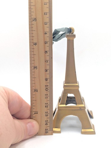 Vintage massiv Messing Restaurationsbeschläge Eiffelturm Weihnachtsschmuck Paris - Bild 6 von 7