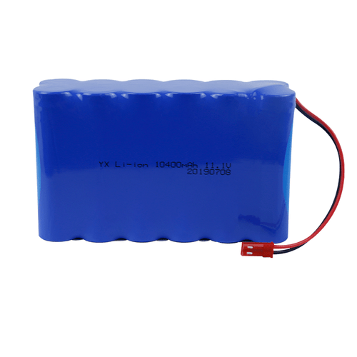 12800Mah 11.1V 3S4P Rechargeable Li-Lon battery LED JST2.54Male terminal cable