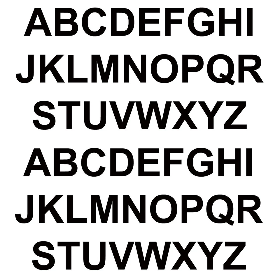 LETTER Vinyl Decal A to Z Stickers Kit Alphabet Mug Craft Wall Glass WINDOW 20mm