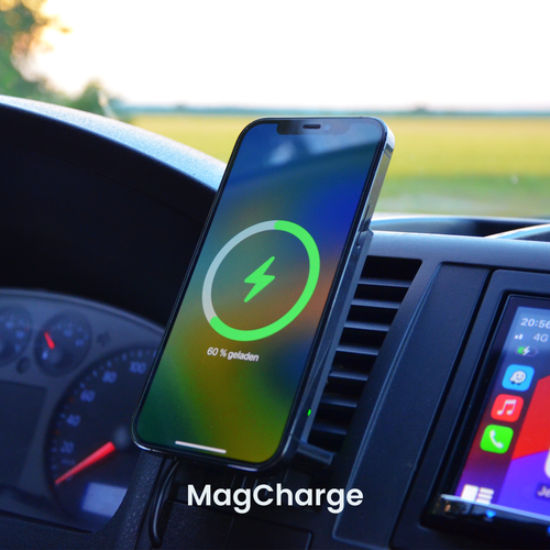 Support de téléphone portable VW T5.2 | MagSafe | CarPlay | AndroidAuto | Charge sans fil - Photo 5/14