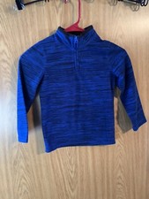 Jumping Beans Boys Blue Quarter Zip Fleece Size 5