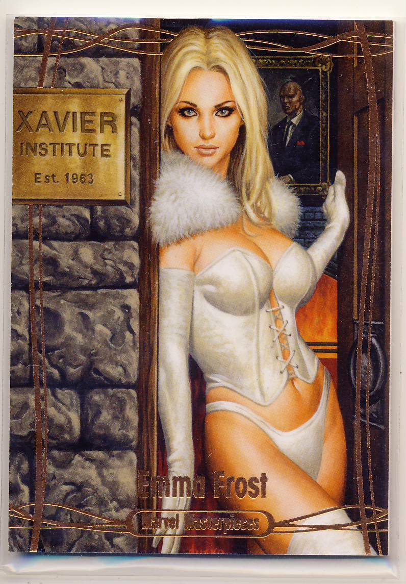 2016 Marvel Masterpieces Legendary Orange Parallel Emma Frost 35 92/99