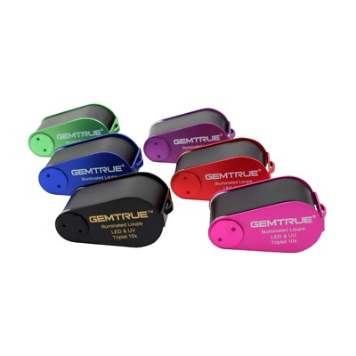GemTrue Diamond Loupe Illuminated Rechargeable LED / UV triplet 10x