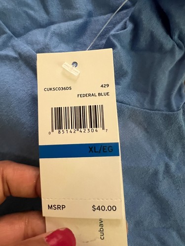 New Cubavera Men's Havana Print T-Shirt Federal Blue Size XL - Picture 6 of 6
