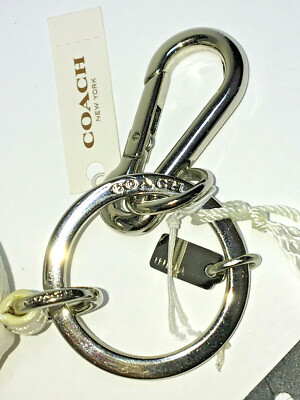 COACH X PEANUTS Snoopy Doll BAG CHARM Key Ring Fob WHITE LEATHER