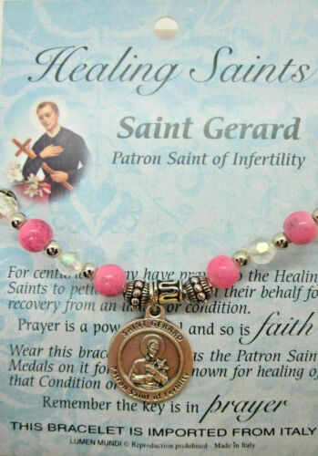 Bracelet charme extensible Saint Gérard patron saint de la fertilité  - Photo 1/3