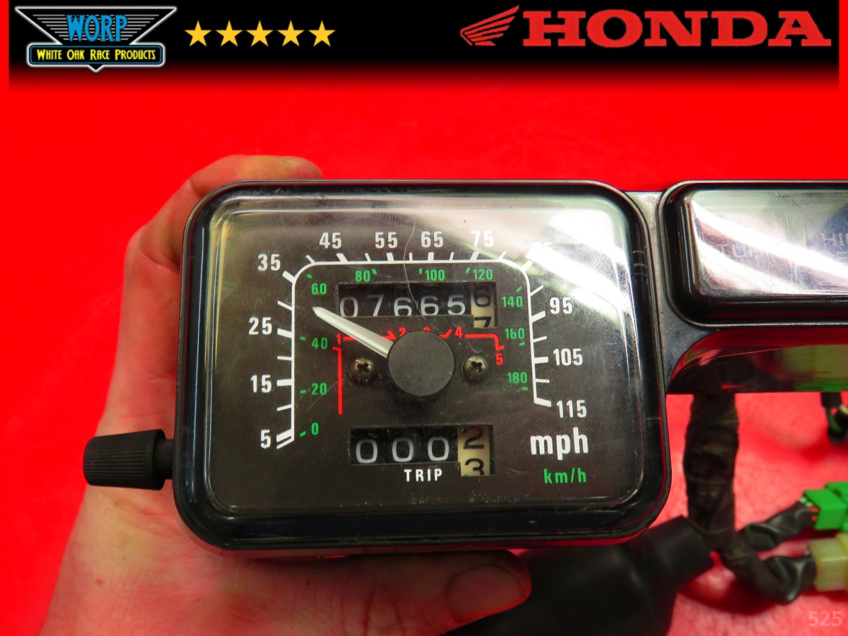 1993 HONDA XR650L GAUGE CLUSTER SPEEDOMETER 93-08 7665MI GENUINE