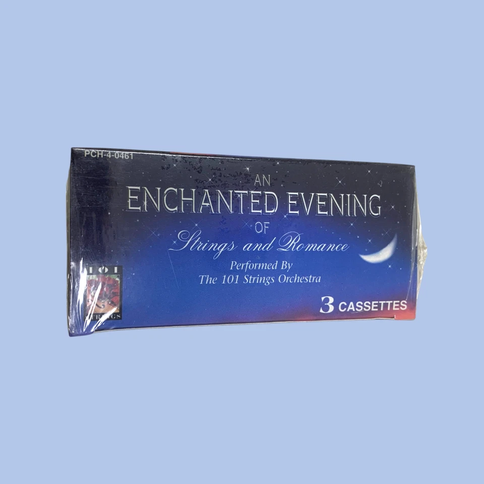 NEW Enchanted Evening Romance 101 Strings Orchestra 3 Cassette Tape Set Sealed - Image 3 of 4