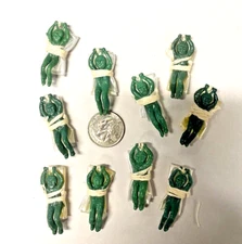 10 TEN 1960s Vintage Miniature Parachute Jumper Soldiers