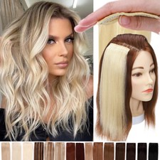 Pad Topper Clip-In Women's 100 Remy Human Hair Extensions Side One Piece Hair