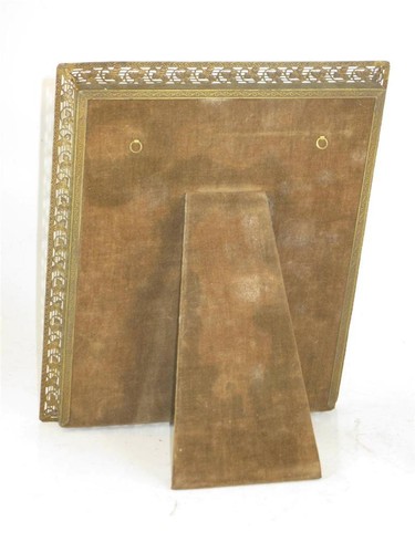 Art Nouveau Bronze Pearced Leaf & Vine Picture Frame Easel Backed Antique French - Picture 6 of 12