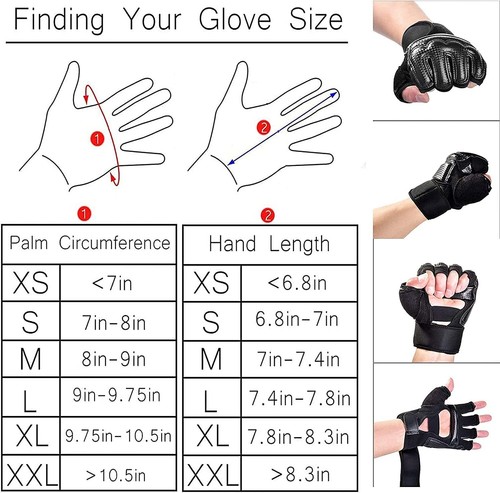 Half Mitts MMA UFC Training Boxing Punch Bag Kickboxing Sparring Grappling Glove - Picture 4 of 21