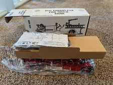 ERTL Die Cast 1937 AHRENS-FOX Pumper FIRE TRUCK BANK Unused in BOX