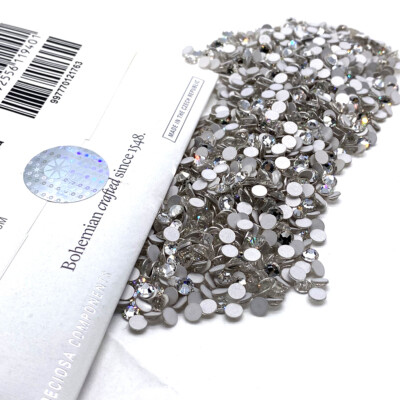 Crystal clear Preciosa MAXIMA flatbacks rhinestones foiled nail art Factory Pack