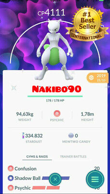 Pokémon Go Mewtwo, Shiny Mewtwo Moveset Shadow Ball-Psystrike - Tra'de -  PT'C