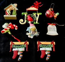Christmas Ornament Lot of 8 — Hallmark•Precious Moments •Dayspring•Kurt S Adler+