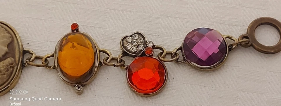 Sumni Armkette Kamee Armband Kristalle Brasselet France Neuwertig - Bild 2 von 4