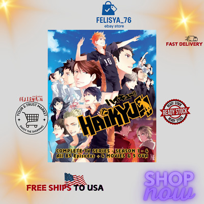 Haikyuu!! Haikyu!! DVD Anime Season 1-4 Movies Sealed English Dub