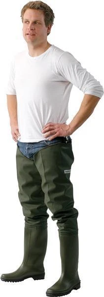 Stivali Da Pesca/Pantaloni D'Acqua In PVC - Alti 60 Cm, Impermeabili, Suola Antiscivolo, Unisex