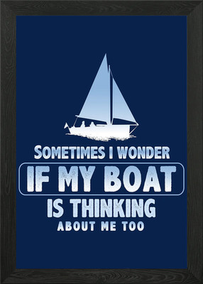 Mein Boot denkt an mich Gerahmtes Wandbild Poster Leinwanddruck Bild