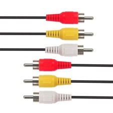 RCA Cables, 3RCA Cable Audio Video 24K Gold Plated Connecting Audio Video Com...