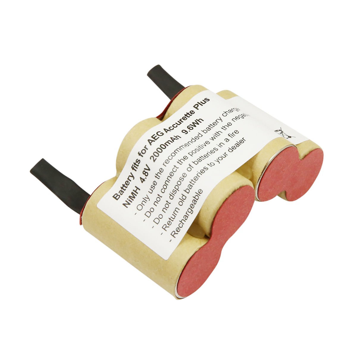 Batterie AEG Accurette Plus par Avizar NiMH 4.8V 2000mAh beige pour aspirateur