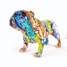 Pop Art English Bulldog Graffiti Style Resin ...