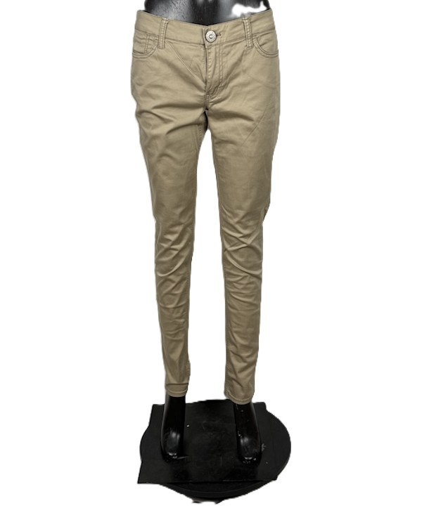 Guess Pantaloni Donna W31 Beige Cotone Elasticizzato Nicole Skinny Slim