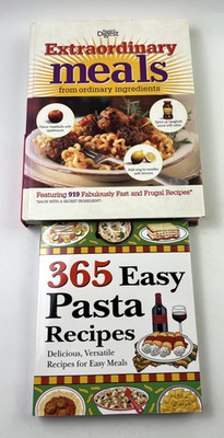 Lot of2 Books-365 Easy Pasta Recipes Paperback AND Extraordinary Meals Hardcover