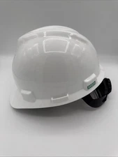 MSA Front Brim Hard Hat V-Gard Fas-Trac Type 1 Class E Ratchet 4-Point -Medium