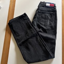 Vintage Tommy Hilfiger Black/Grey Jeans Woman  s W30  x L40  