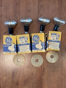 4 Of VTG Made In USA GE General Electric FG-3045 115W 120V Bulb Lamp Photo-BEP