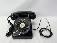 Vintage MCM 1973 Bell System Western Electric Telephone Desk Rotary Phone BLACK