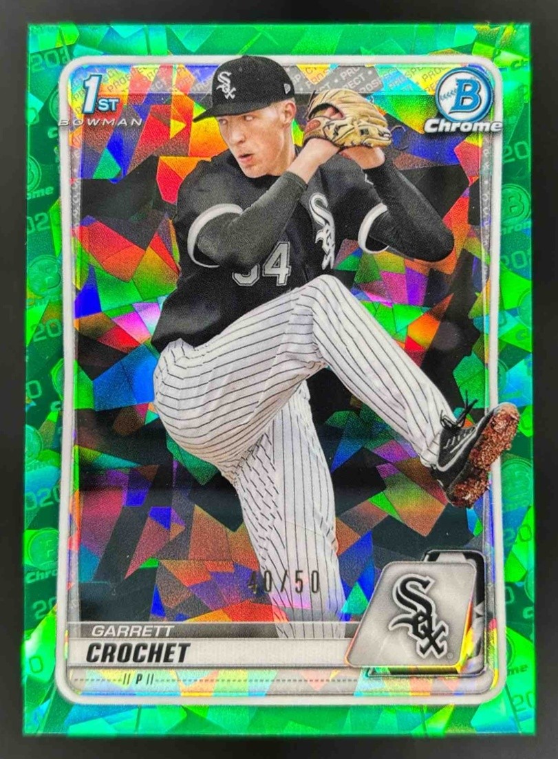 Garrett Crochet 2020 Bowman Draft Sapphire Green /50